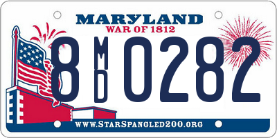 MD license plate 8MD0282