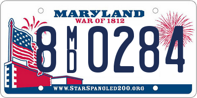 MD license plate 8MD0284