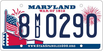 MD license plate 8MD0290
