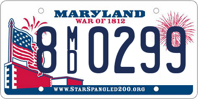 MD license plate 8MD0299