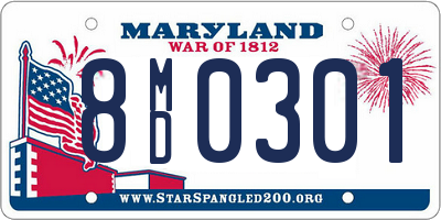 MD license plate 8MD0301