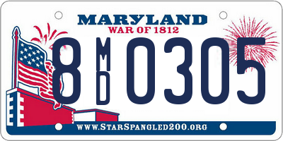 MD license plate 8MD0305