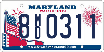 MD license plate 8MD0311