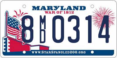 MD license plate 8MD0314