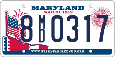 MD license plate 8MD0317