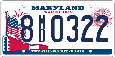 MD license plate 8MD0322
