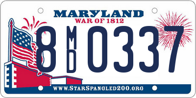 MD license plate 8MD0337