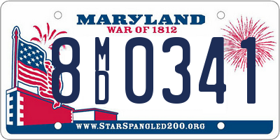 MD license plate 8MD0341