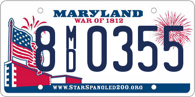 MD license plate 8MD0355