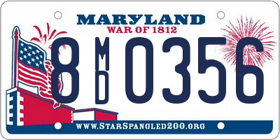 MD license plate 8MD0356