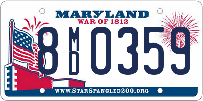 MD license plate 8MD0359