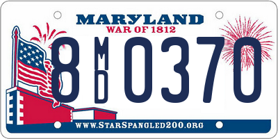 MD license plate 8MD0370