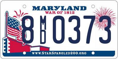 MD license plate 8MD0373