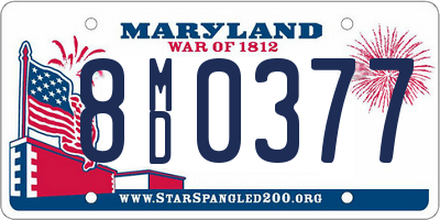 MD license plate 8MD0377