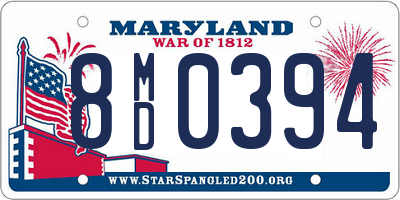 MD license plate 8MD0394