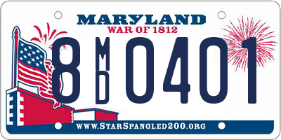 MD license plate 8MD0401