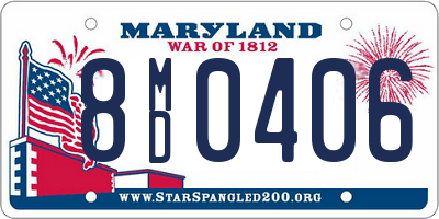 MD license plate 8MD0406