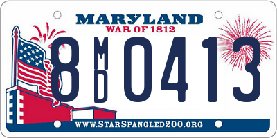 MD license plate 8MD0413