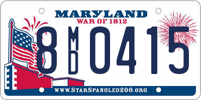 MD license plate 8MD0415