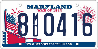 MD license plate 8MD0416