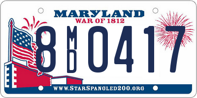 MD license plate 8MD0417