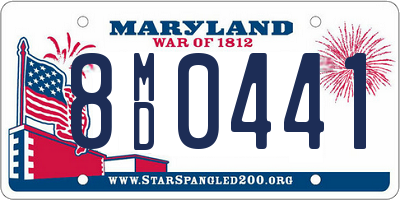 MD license plate 8MD0441