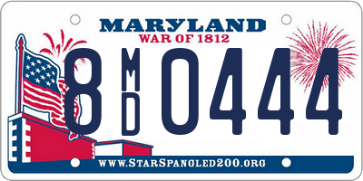 MD license plate 8MD0444