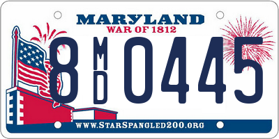 MD license plate 8MD0445