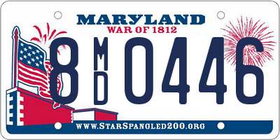 MD license plate 8MD0446