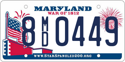 MD license plate 8MD0449