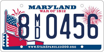 MD license plate 8MD0456