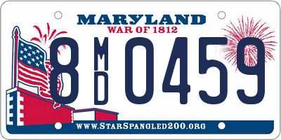 MD license plate 8MD0459