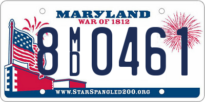 MD license plate 8MD0461