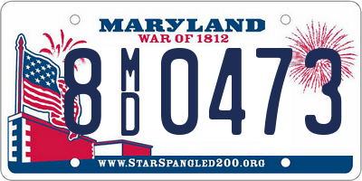 MD license plate 8MD0473
