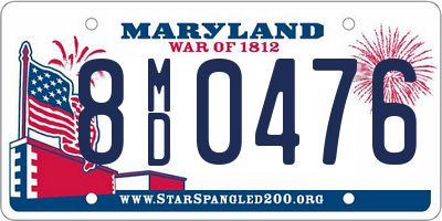 MD license plate 8MD0476