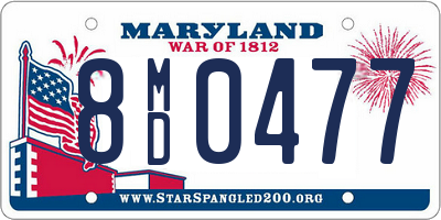MD license plate 8MD0477