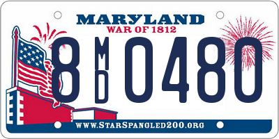 MD license plate 8MD0480