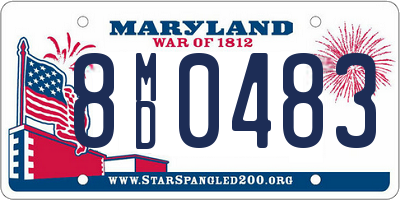 MD license plate 8MD0483
