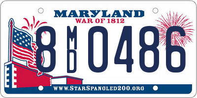 MD license plate 8MD0486