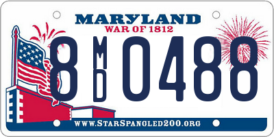 MD license plate 8MD0488