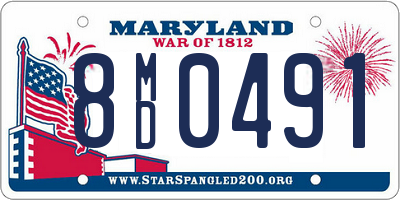 MD license plate 8MD0491