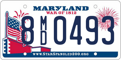 MD license plate 8MD0493