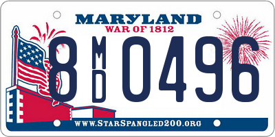 MD license plate 8MD0496