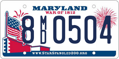 MD license plate 8MD0504