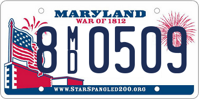 MD license plate 8MD0509