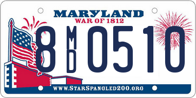 MD license plate 8MD0510