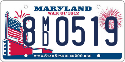 MD license plate 8MD0519