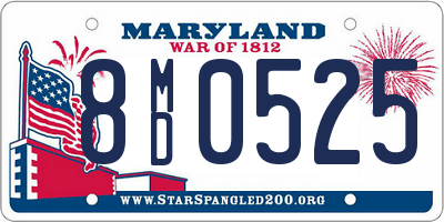 MD license plate 8MD0525