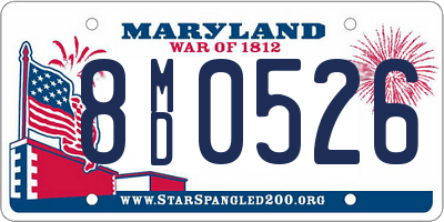 MD license plate 8MD0526