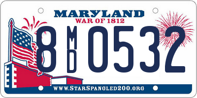 MD license plate 8MD0532